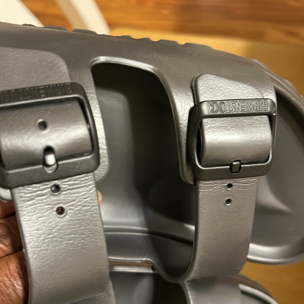 Birkenstock women Arizona essential Classic Double Strap Eva Sandals Gray sz M11 - Picture 12 of 14